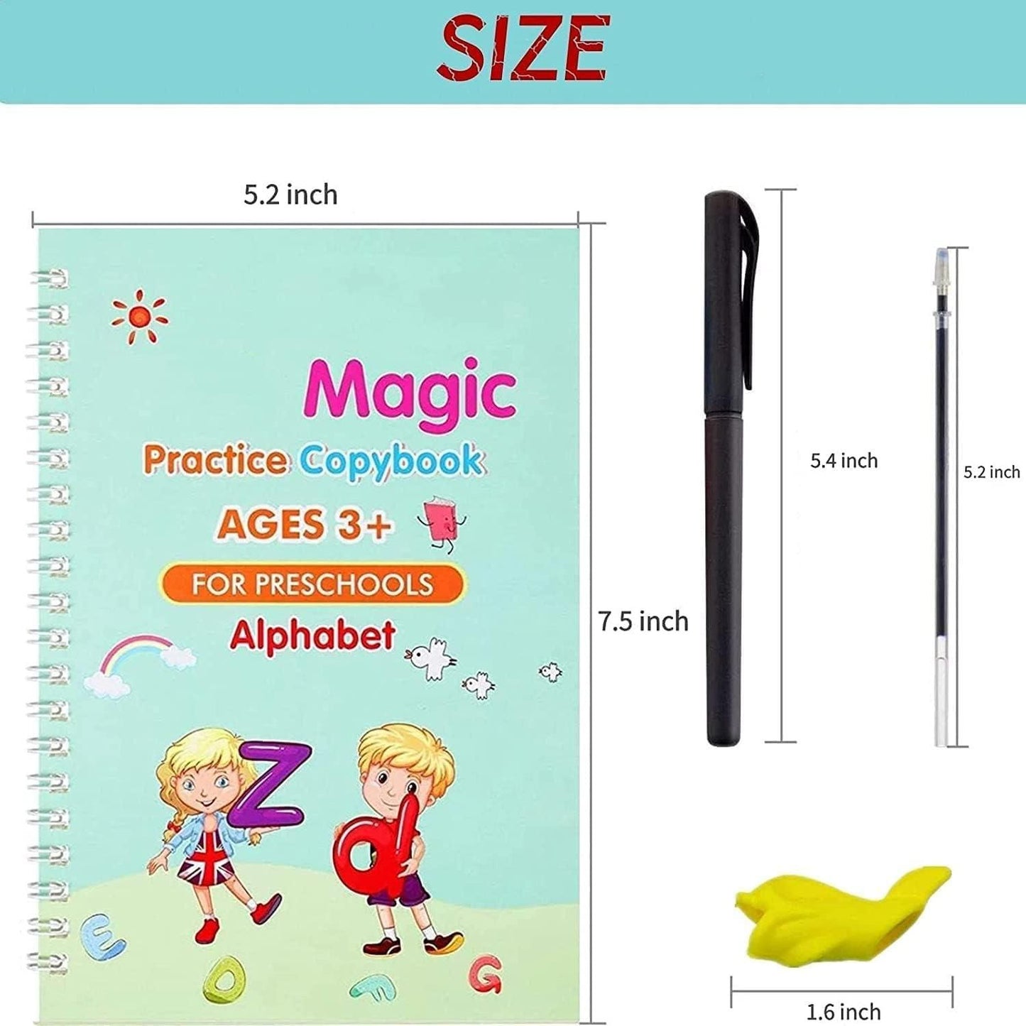 Magic Practice Copybook (4 books/ Reusable)
