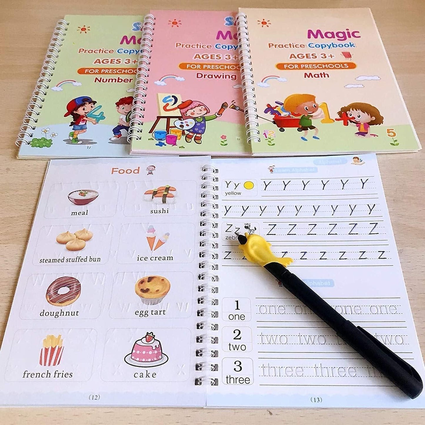 Magic Practice Copybook (4 books/ Reusable)