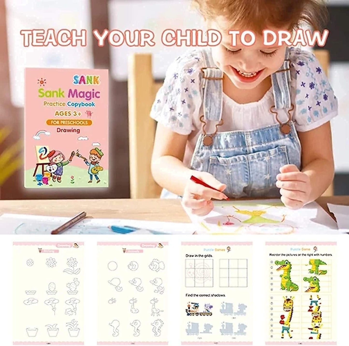 Magic Practice Copybook (4 books/ Reusable)